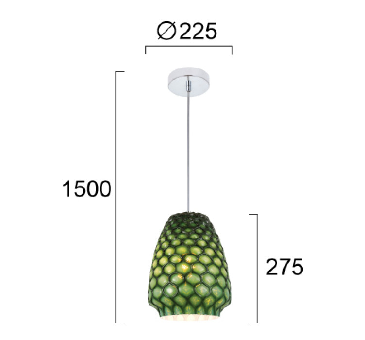 Підвісний світильник Pendant Light Green D:225 Felicia2